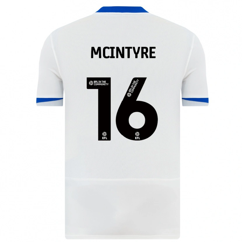 Danxen Hombre Camiseta Tom Mcintyre #16 Blanco Negro 2ª Equipación 2025/26 La Camisa