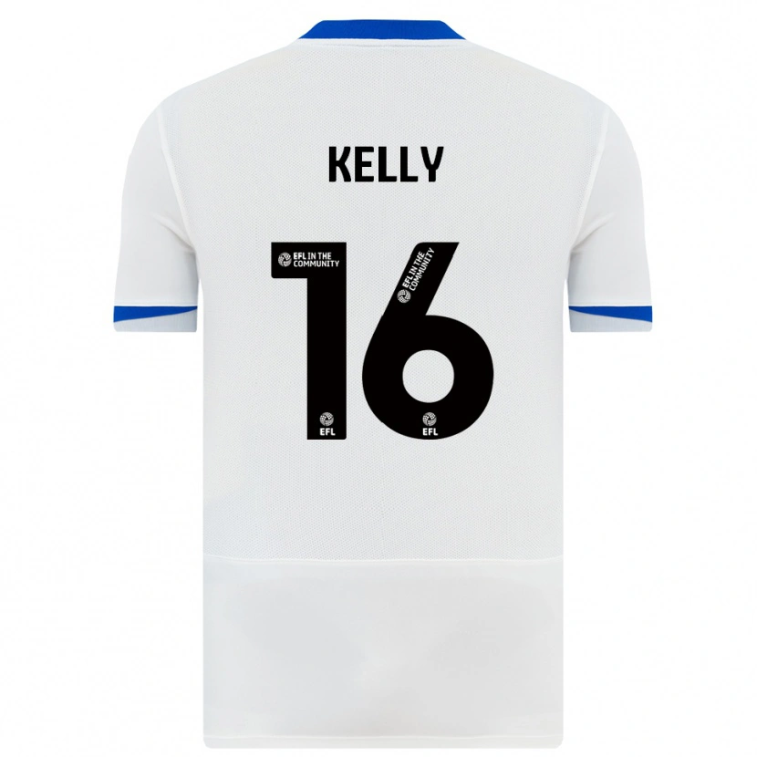 Danxen Hombre Camiseta Liam Kelly #16 Blanco Negro 2ª Equipación 2025/26 La Camisa