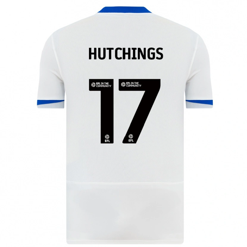 Danxen Hombre Camiseta Annie Hutchings #17 Blanco Negro 2ª Equipación 2025/26 La Camisa