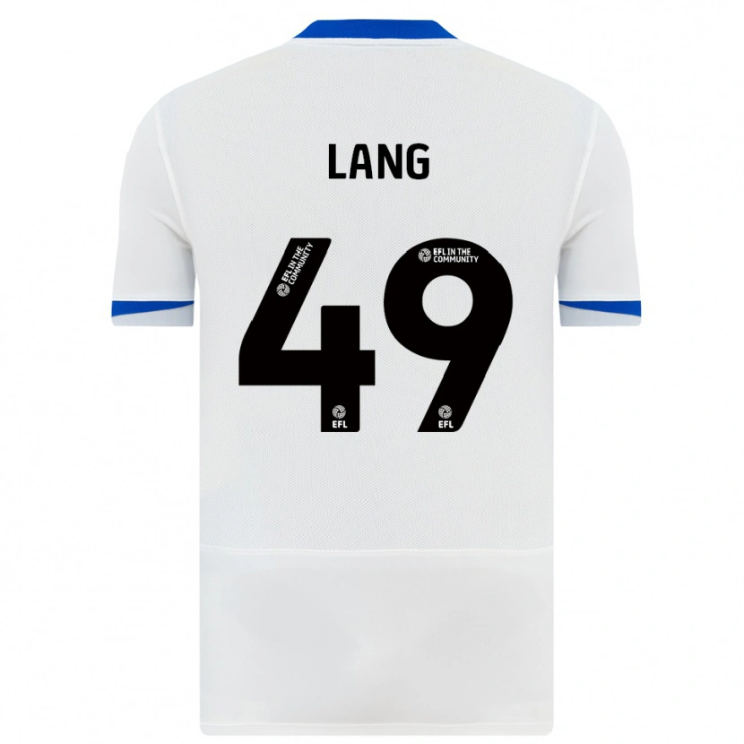 Danxen Hombre Camiseta Callum Lang #49 Blanco Negro 2ª Equipación 2025/26 La Camisa