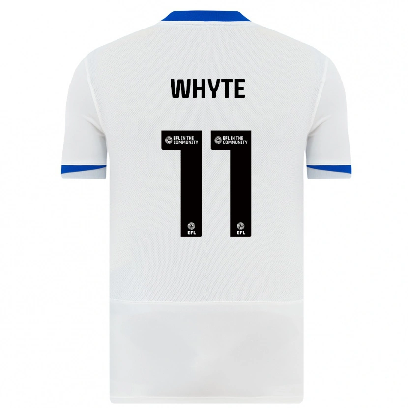 Danxen Hombre Camiseta Gavin Whyte #11 Blanco Negro 2ª Equipación 2025/26 La Camisa