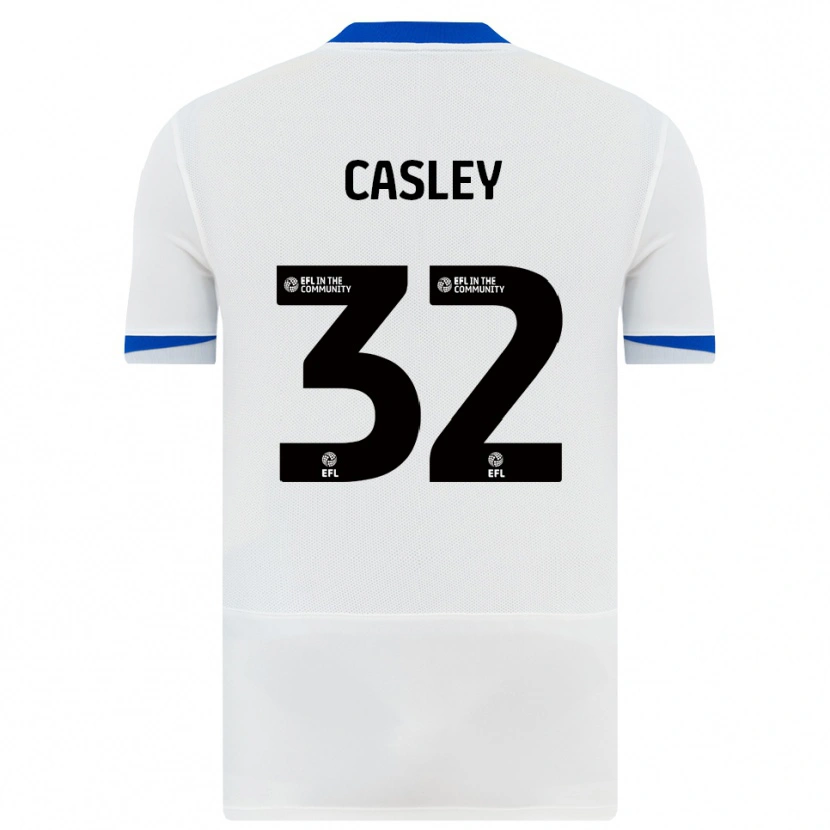 Danxen Hombre Camiseta Riva Casley #32 Blanco Negro 2ª Equipación 2025/26 La Camisa