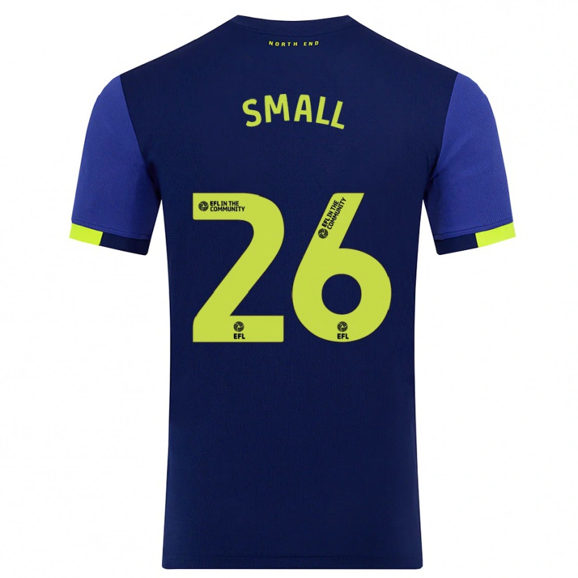 Danxen Hombre Camiseta Thierry Small #26 Azul Marino Amarillo 2ª Equipación 2025/26 La Camisa