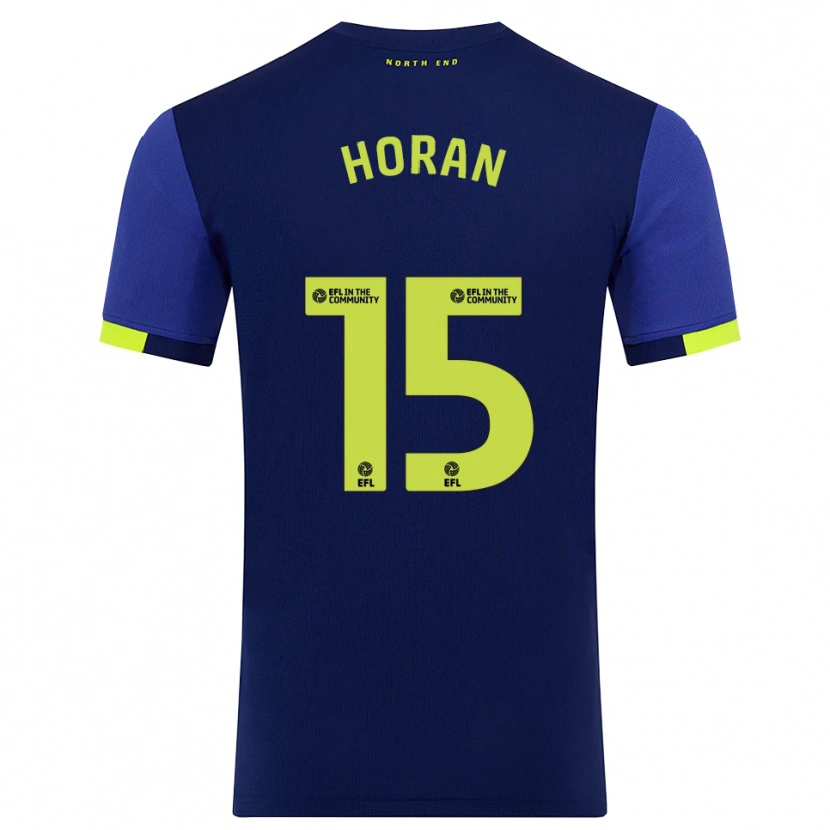 Danxen Hombre Camiseta Ellis Horan #15 Azul Marino Amarillo 2ª Equipación 2025/26 La Camisa