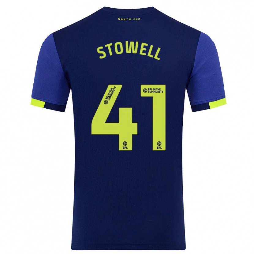 Danxen Hombre Camiseta Li-Bau Stowell #41 Azul Marino Amarillo 2ª Equipación 2025/26 La Camisa