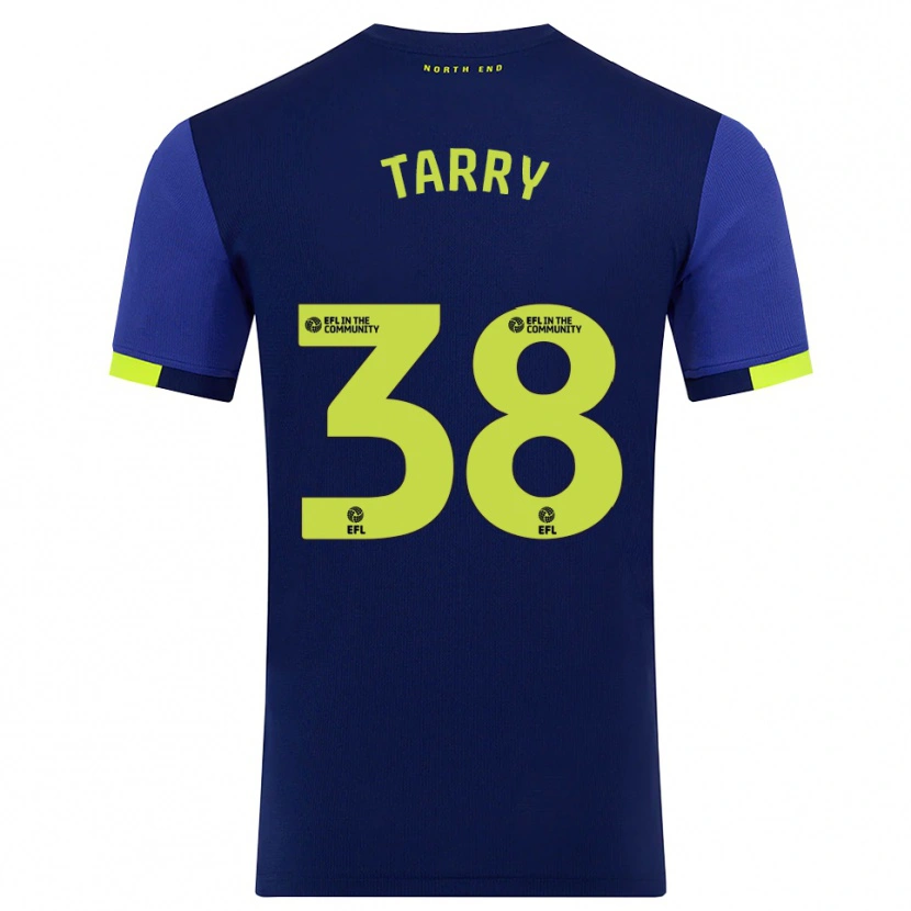 Danxen Hombre Camiseta Troy Tarry #38 Azul Marino Amarillo 2ª Equipación 2025/26 La Camisa