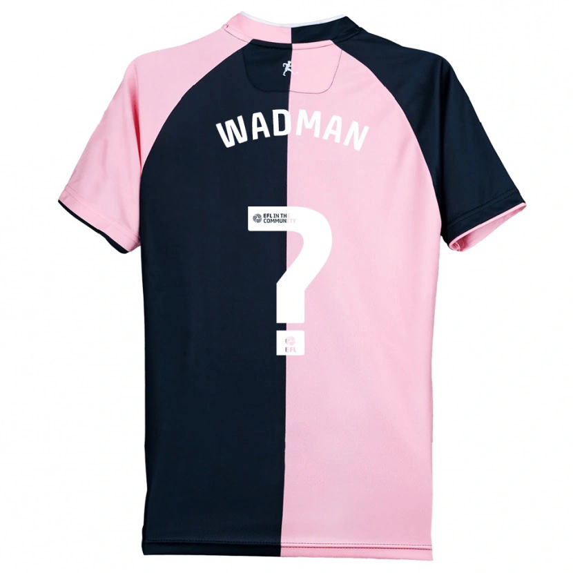 Danxen Hombre Camiseta Kevin Wadman #0 Rosa Negro 2ª Equipación 2025/26 La Camisa
