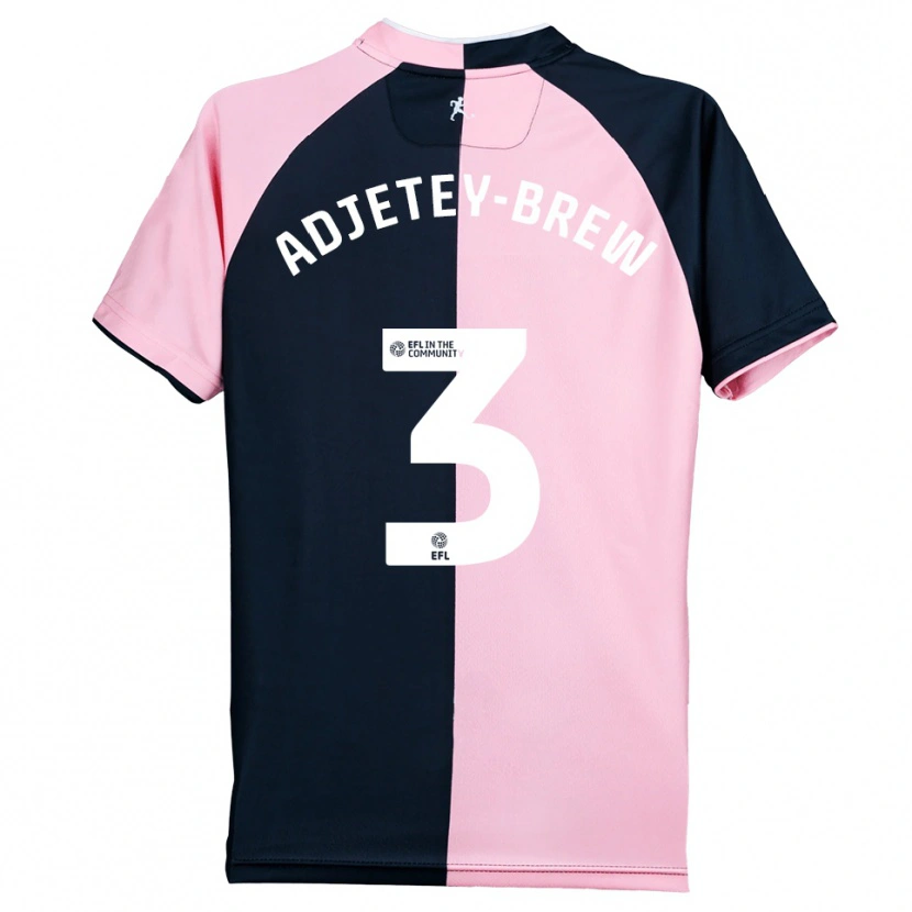 Danxen Hombre Camiseta Cory Adjetey-Brew #3 Rosa Negro 2ª Equipación 2025/26 La Camisa