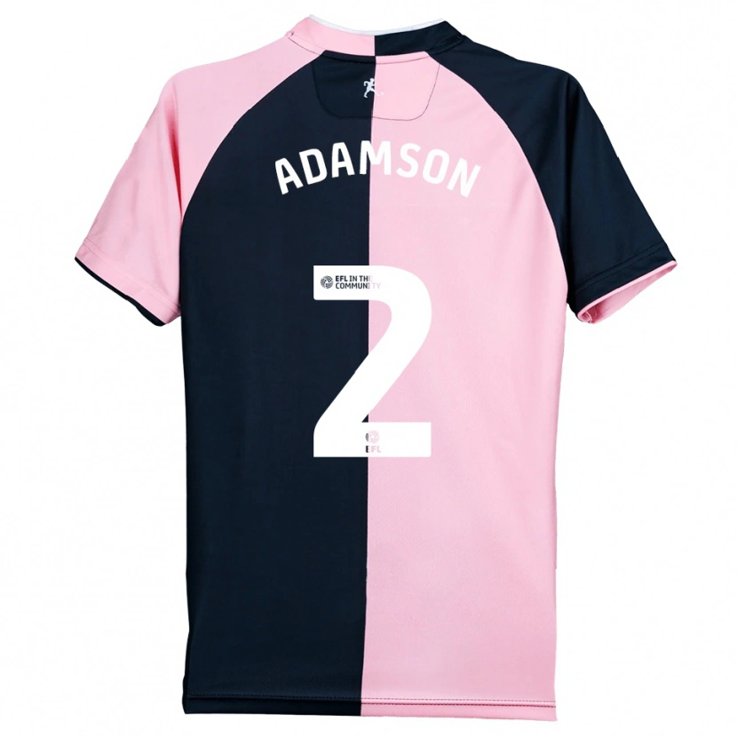 Danxen Hombre Camiseta Kealey Adamson #2 Rosa Negro 2ª Equipación 2025/26 La Camisa
