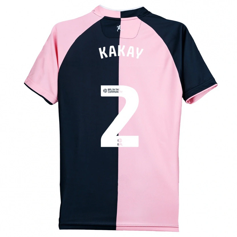 Danxen Hombre Camiseta Osman Kakay #2 Rosa Negro 2ª Equipación 2025/26 La Camisa