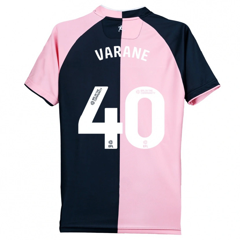 Danxen Hombre Camiseta Jonathan Varane #40 Rosa Negro 2ª Equipación 2025/26 La Camisa