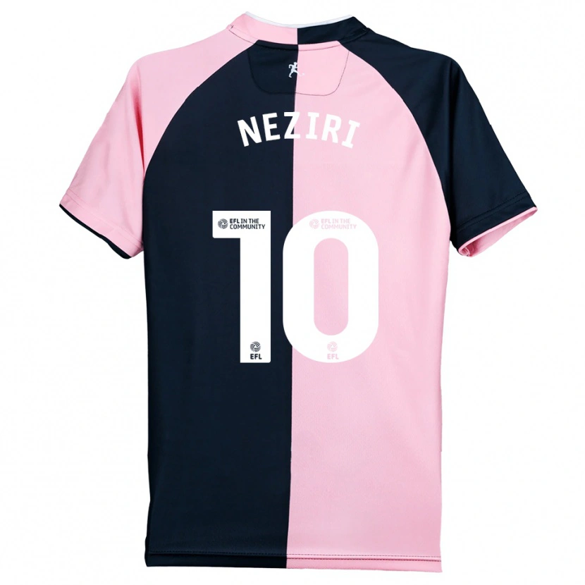 Danxen Hombre Camiseta Enis Neziri #10 Rosa Negro 2ª Equipación 2025/26 La Camisa