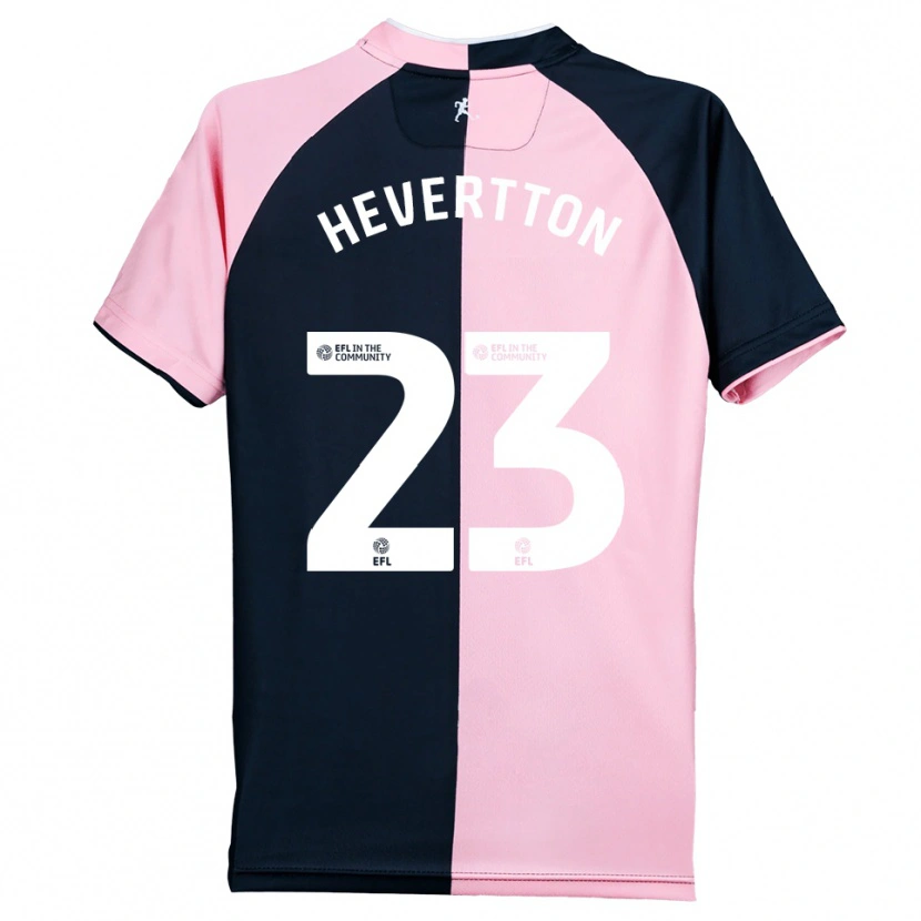 Danxen Hombre Camiseta Hevertton #23 Rosa Negro 2ª Equipación 2025/26 La Camisa