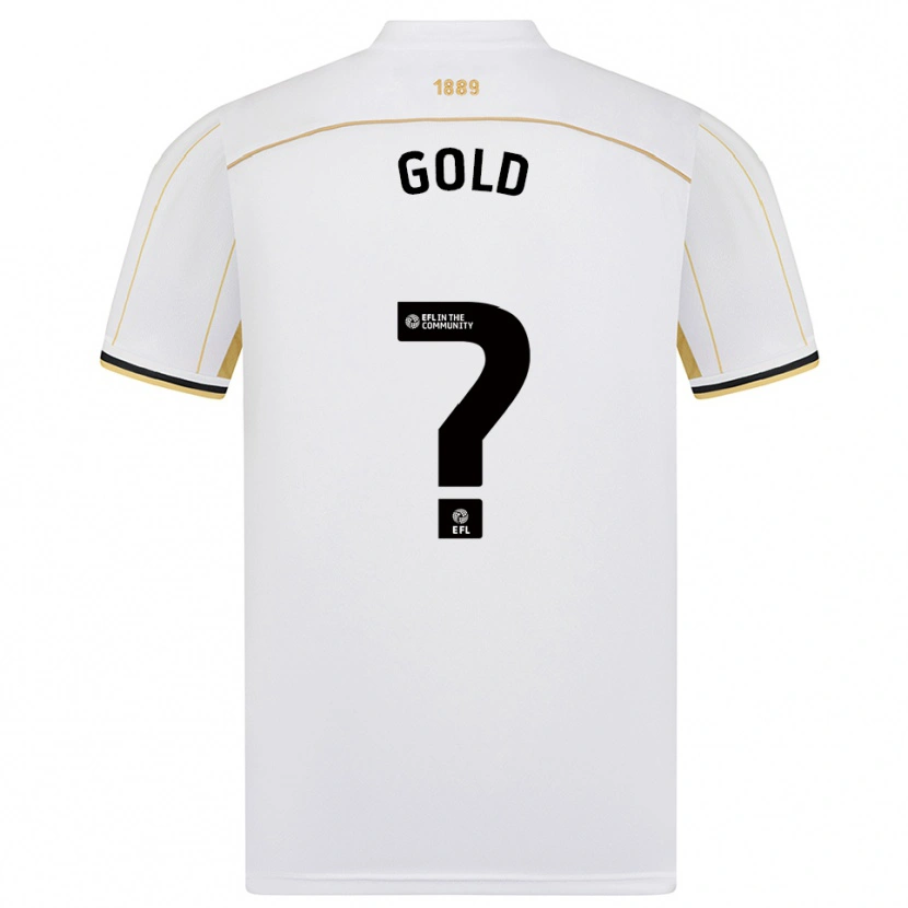 Danxen Hombre Camiseta Ethan Gold #0 Blanco Oro 2ª Equipación 2025/26 La Camisa