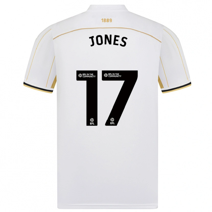 Danxen Hombre Camiseta Frankie Jones #17 Blanco Oro 2ª Equipación 2025/26 La Camisa