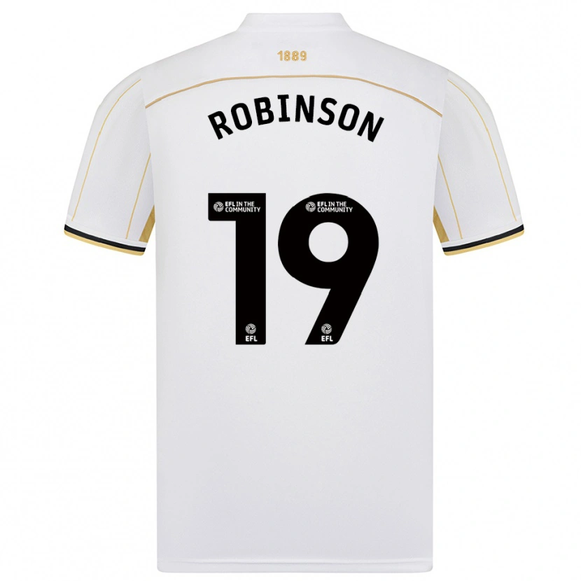 Danxen Hombre Camiseta Jack Robinson #19 Blanco Oro 2ª Equipación 2025/26 La Camisa