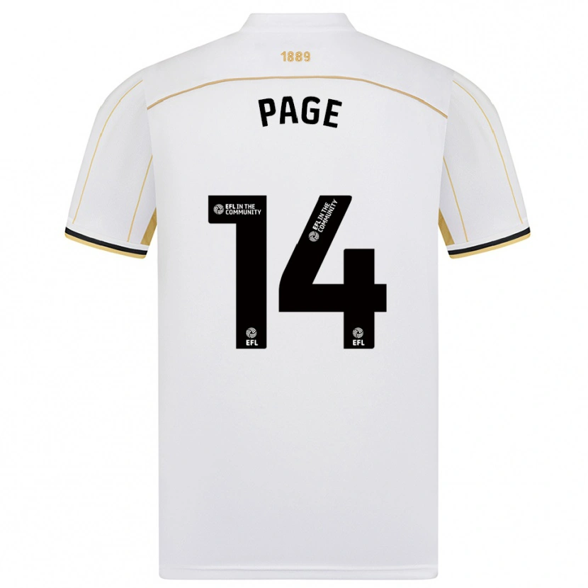 Danxen Hombre Camiseta Olivia Jane Page #14 Blanco Oro 2ª Equipación 2025/26 La Camisa