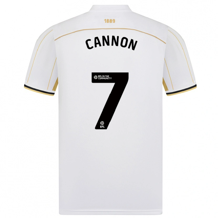 Danxen Hombre Camiseta Tom Cannon #7 Blanco Oro 2ª Equipación 2025/26 La Camisa