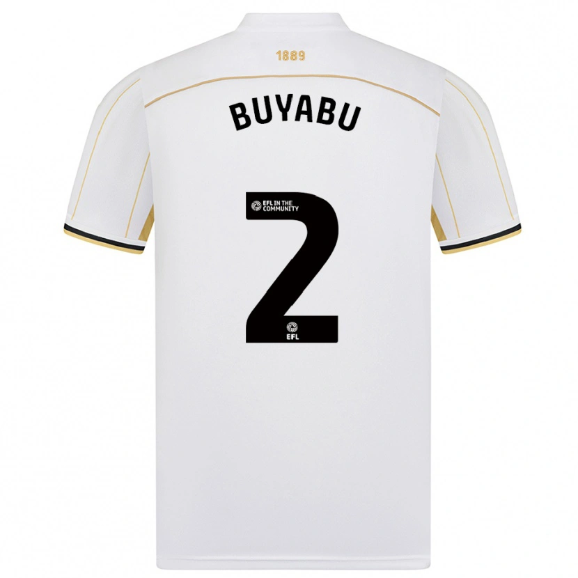 Danxen Hombre Camiseta Jili Buyabu #2 Blanco Oro 2ª Equipación 2025/26 La Camisa