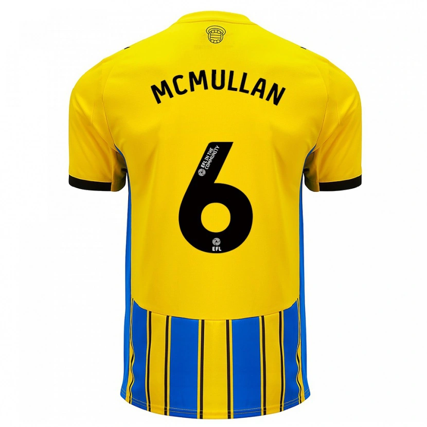 Danxen Hombre Camiseta Korban Mcmullan #6 Azul Amarillo 2ª Equipación 2025/26 La Camisa