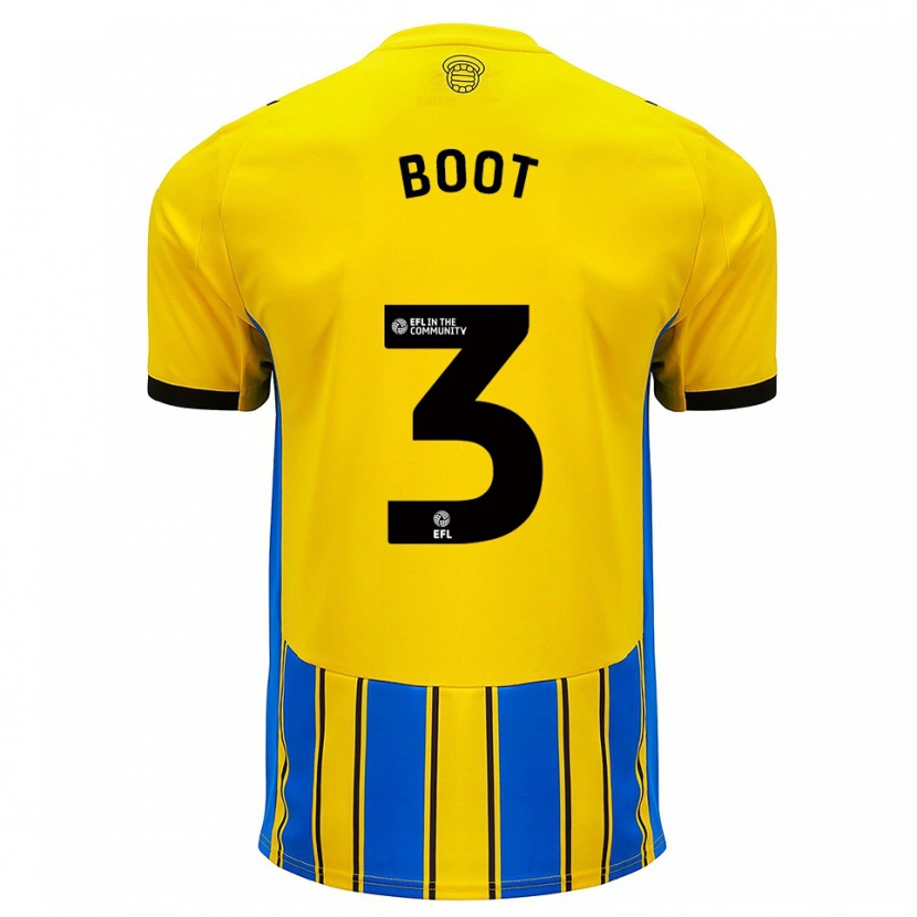 Danxen Hombre Camiseta Nathanael Boot #3 Azul Amarillo 2ª Equipación 2025/26 La Camisa