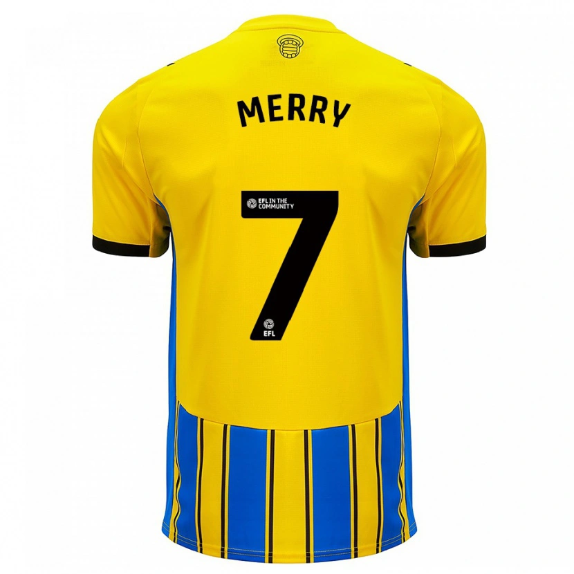 Danxen Hombre Camiseta Will Merry #7 Azul Amarillo 2ª Equipación 2025/26 La Camisa