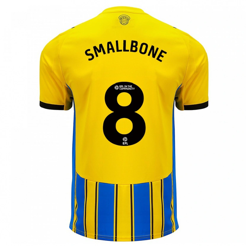 Danxen Hombre Camiseta Will Smallbone #8 Azul Amarillo 2ª Equipación 2025/26 La Camisa