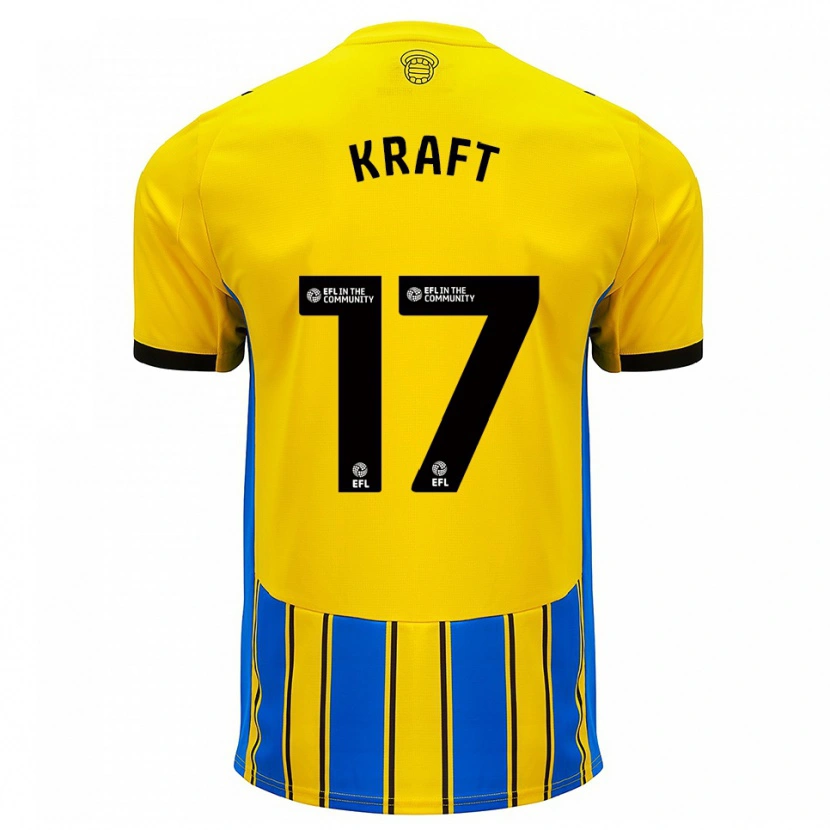 Danxen Hombre Camiseta Emily Kraft #17 Azul Amarillo 2ª Equipación 2025/26 La Camisa
