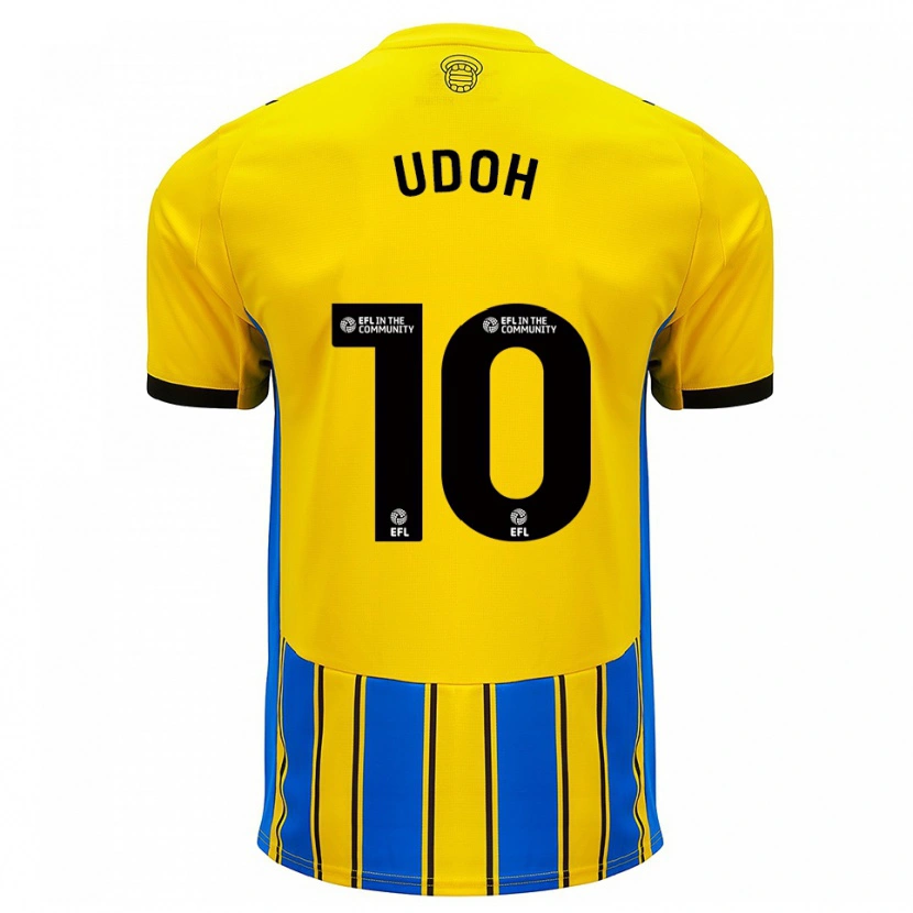 Danxen Hombre Camiseta Victor Udoh #10 Azul Amarillo 2ª Equipación 2025/26 La Camisa