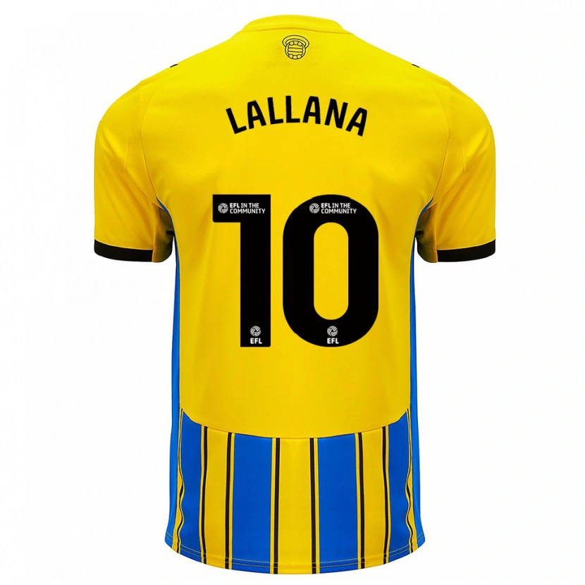 Danxen Hombre Camiseta Adam Lallana #10 Azul Amarillo 2ª Equipación 2025/26 La Camisa