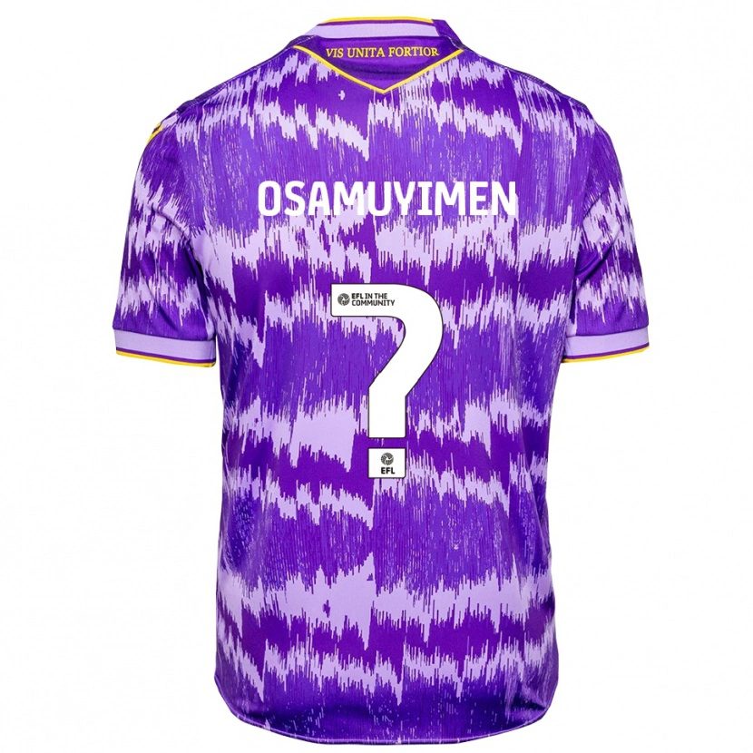 Danxen Hombre Camiseta David Osamuyimen #0 Púrpura Amarillo 2ª Equipación 2025/26 La Camisa
