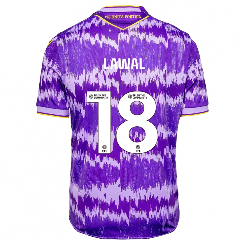 Danxen Hombre Camiseta Bosun Lawal #18 Púrpura Amarillo 2ª Equipación 2025/26 La Camisa