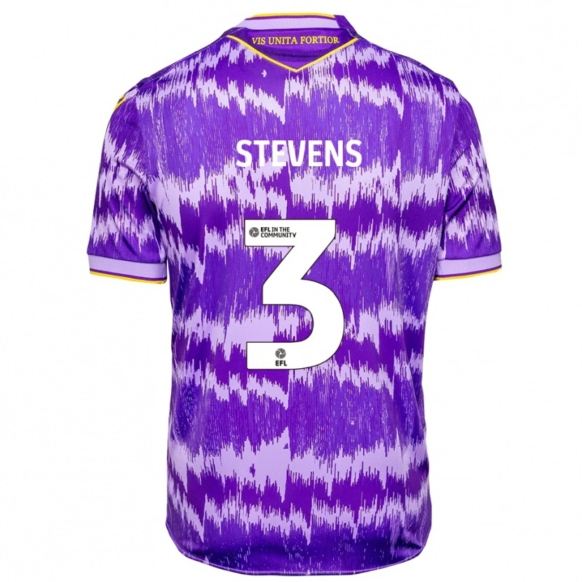 Danxen Hombre Camiseta Enda Stevens #3 Púrpura Amarillo 2ª Equipación 2025/26 La Camisa