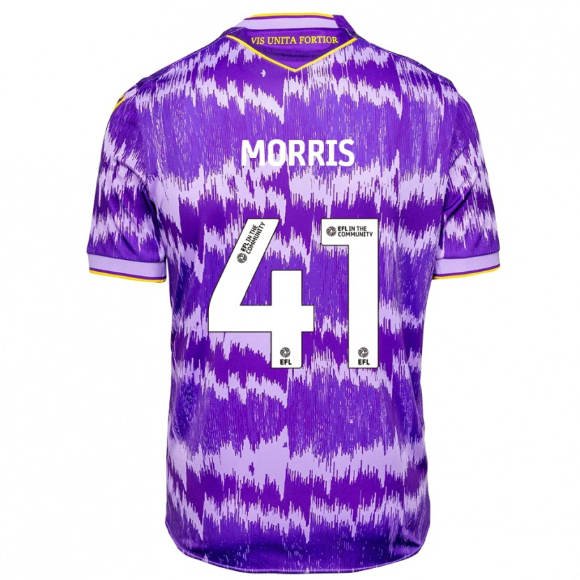 Danxen Hombre Camiseta Scott Morris #41 Púrpura Amarillo 2ª Equipación 2025/26 La Camisa