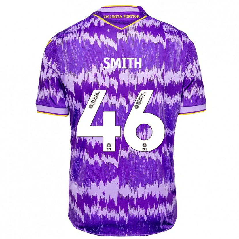 Danxen Hombre Camiseta William Smith #46 Púrpura Amarillo 2ª Equipación 2025/26 La Camisa