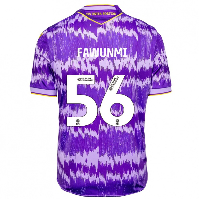 Danxen Hombre Camiseta Favour Fawunmi #56 Púrpura Amarillo 2ª Equipación 2025/26 La Camisa