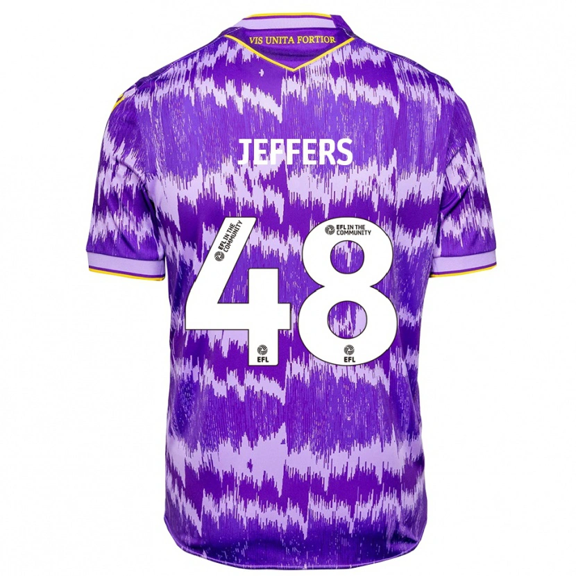 Danxen Hombre Camiseta Keke Jeffers #48 Púrpura Amarillo 2ª Equipación 2025/26 La Camisa