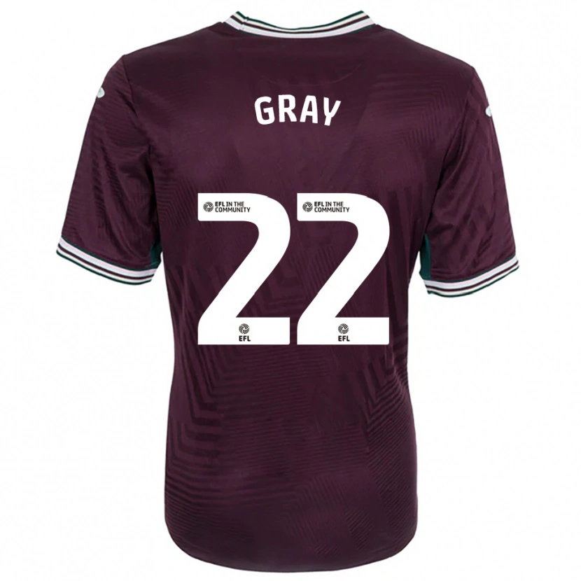 Danxen Hombre Camiseta Harvey Gray #22 Rojo Óxido Blanco 2ª Equipación 2025/26 La Camisa