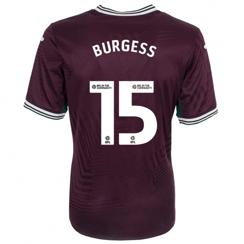 Danxen Hombre Camiseta Cameron Burgess #15 Rojo Óxido Blanco 2ª Equipación 2025/26 La Camisa