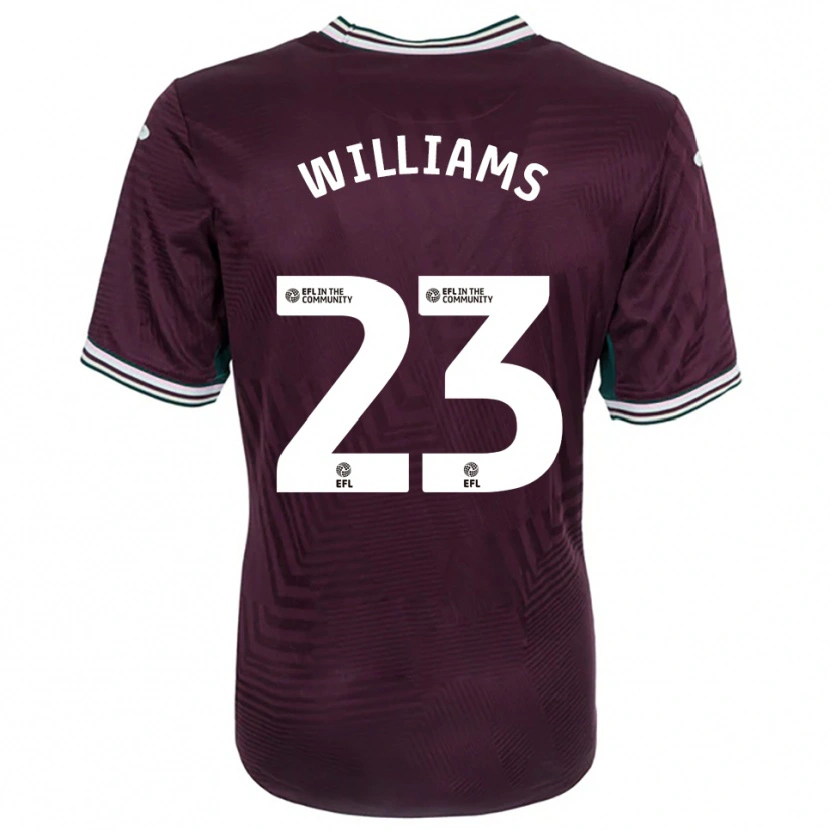 Danxen Hombre Camiseta Jessica Williams #23 Rojo Óxido Blanco 2ª Equipación 2025/26 La Camisa