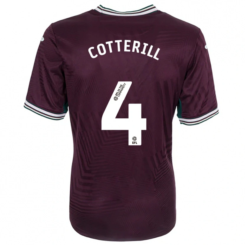 Danxen Hombre Camiseta Joel Cotterill #4 Rojo Óxido Blanco 2ª Equipación 2025/26 La Camisa