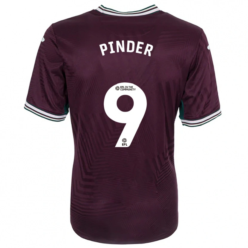Danxen Hombre Camiseta Robyn Pinder #9 Rojo Óxido Blanco 2ª Equipación 2025/26 La Camisa