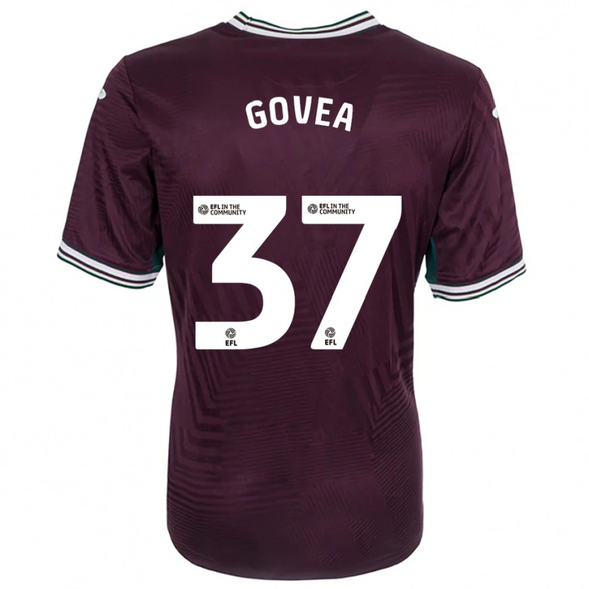 Danxen Hombre Camiseta Aimar Govea #37 Rojo Óxido Blanco 2ª Equipación 2025/26 La Camisa