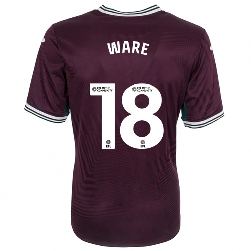Danxen Hombre Camiseta Phoebe Ware #18 Rojo Óxido Blanco 2ª Equipación 2025/26 La Camisa
