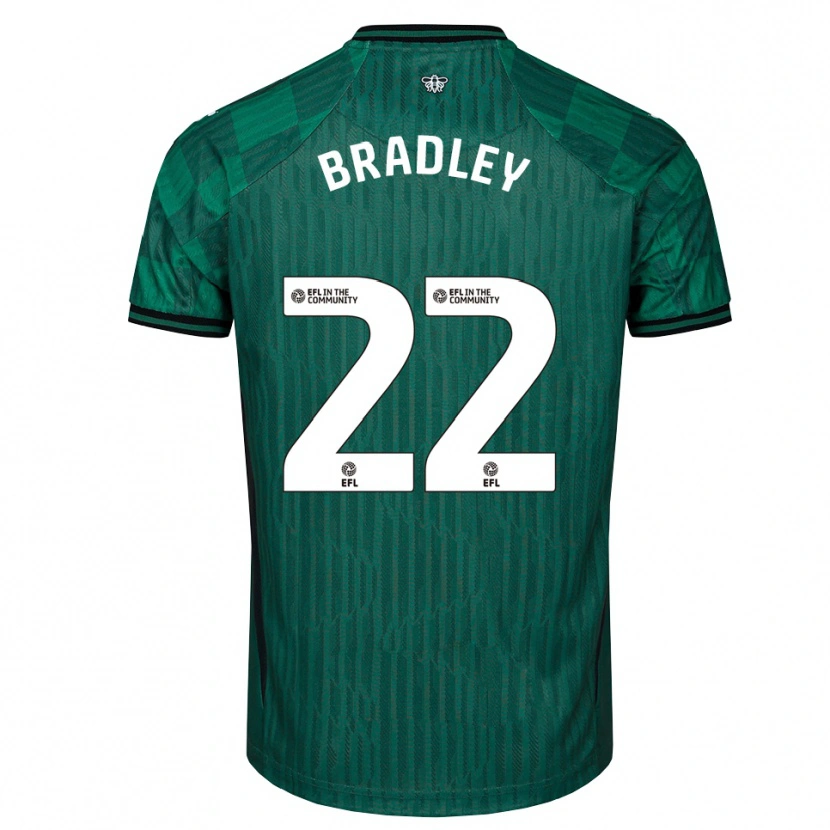 Danxen Hombre Camiseta Jade Bradley #22 Verde Negro 2ª Equipación 2025/26 La Camisa