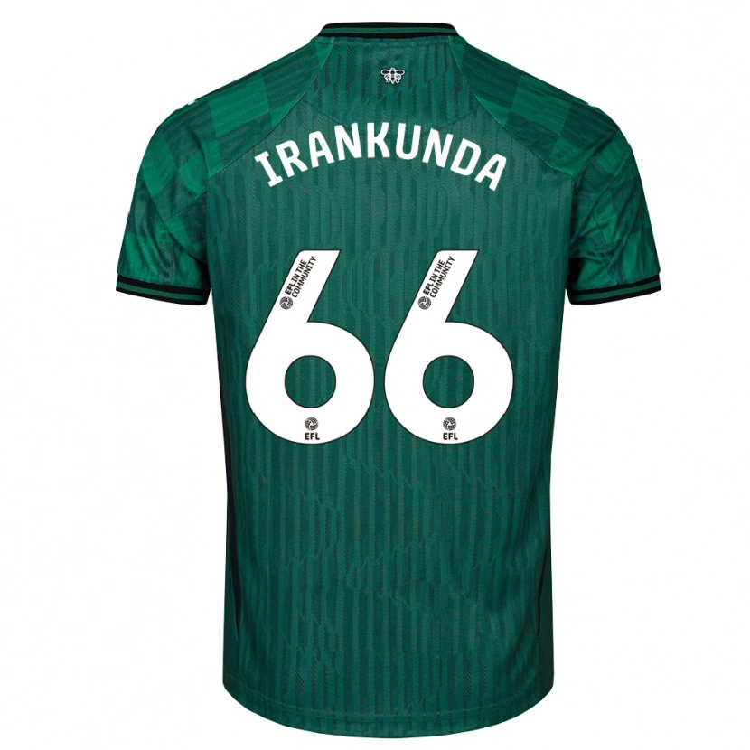 Danxen Hombre Camiseta Nestory Irankunda #66 Verde Negro 2ª Equipación 2025/26 La Camisa