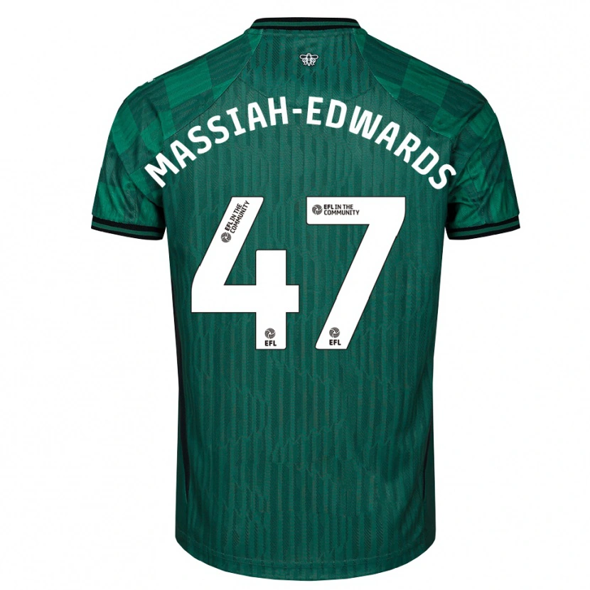 Danxen Hombre Camiseta Zavier Massiah-Edwards #47 Verde Negro 2ª Equipación 2025/26 La Camisa
