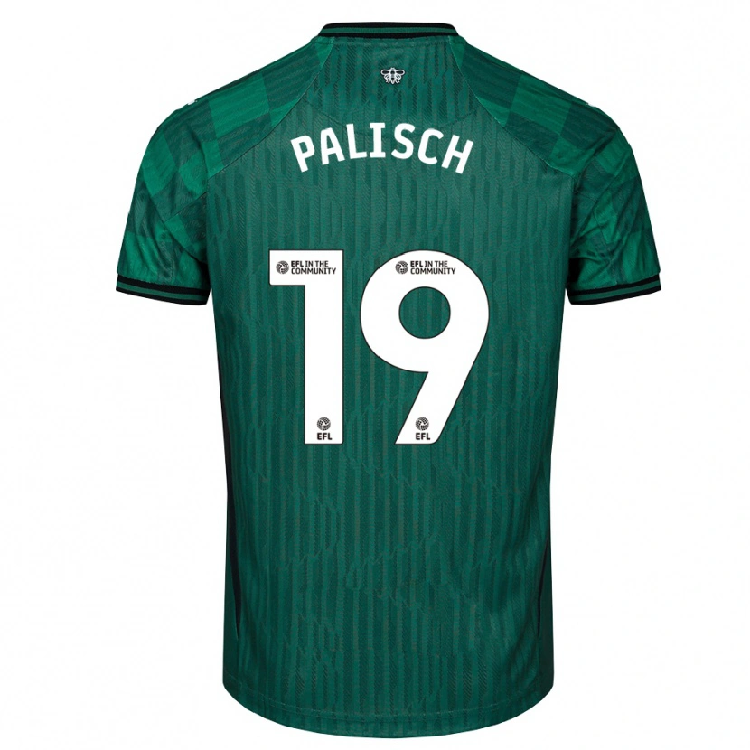 Danxen Hombre Camiseta Alli Palisch #19 Verde Negro 2ª Equipación 2025/26 La Camisa