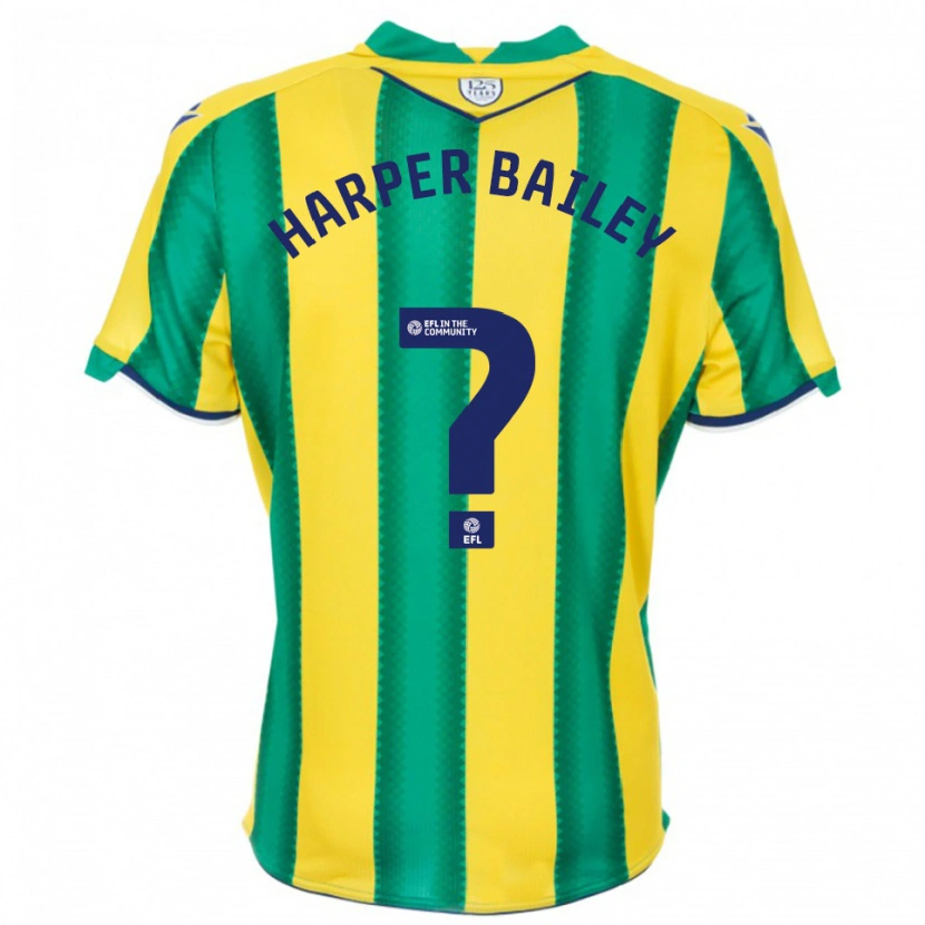 Danxen Hombre Camiseta Aaron Harper-Bailey #0 Amarillo Verde 2ª Equipación 2025/26 La Camisa