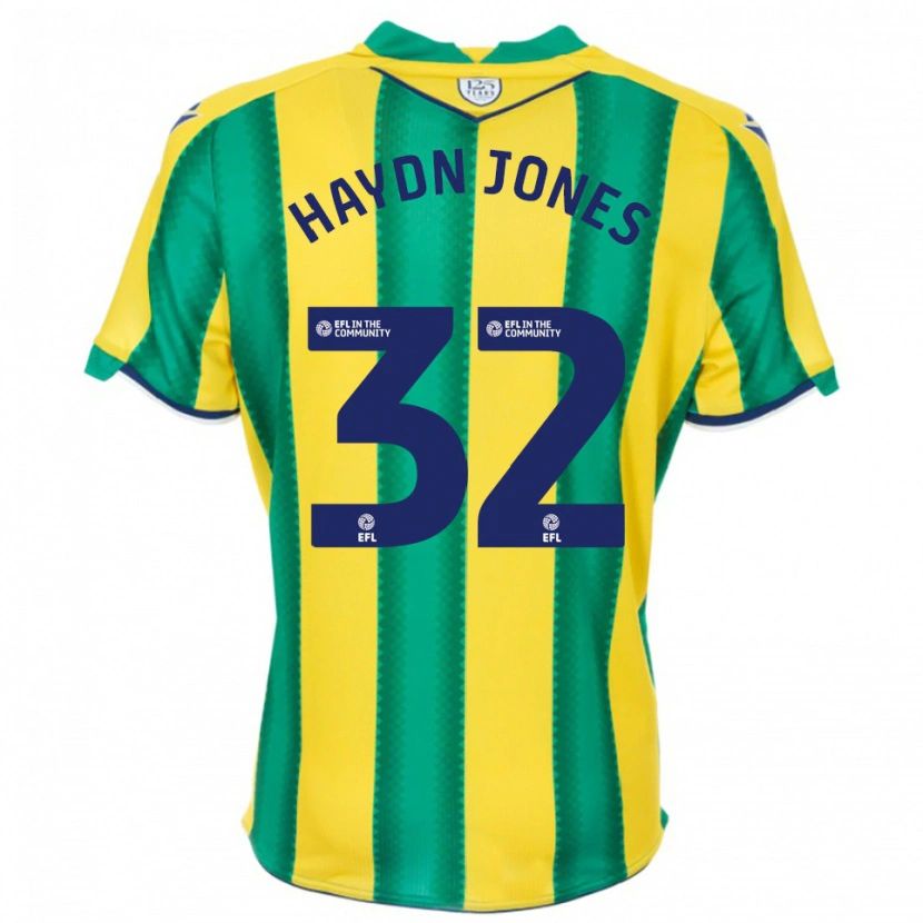 Danxen Hombre Camiseta Mackenzie Haydn Jones #32 Amarillo Verde 2ª Equipación 2025/26 La Camisa